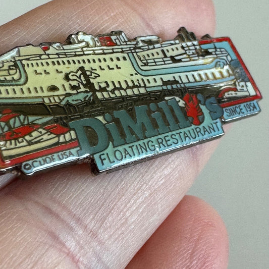 DiMillo’s on the Water Floating Restaurant Lapel Pin – Portland, Maine Rare