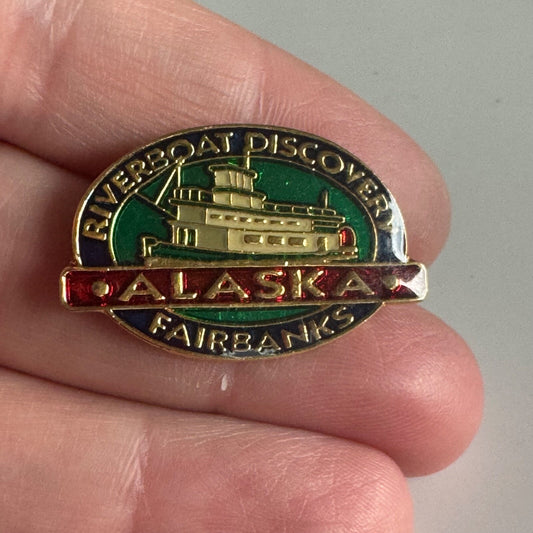 Vintage Riverboat Discovery Fairbanks Alaska Lapel Pin