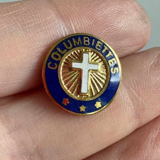Vintage Columbiettes Lapel Pin Tie Tack Knights of Columbus K of C
