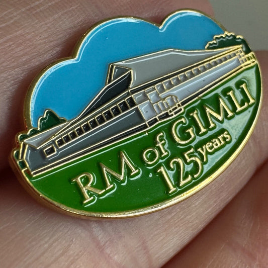 Rural Municipality of Gimli 125 Years Canada Lapel Pin Anniversary ]Manitoba
