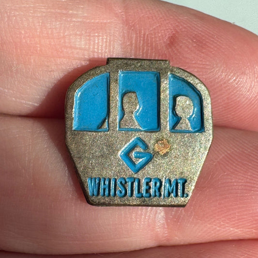Vtg Whistler Mountain Gondola Lapel Pin Mt. Ski Skiing British Columbia Canada