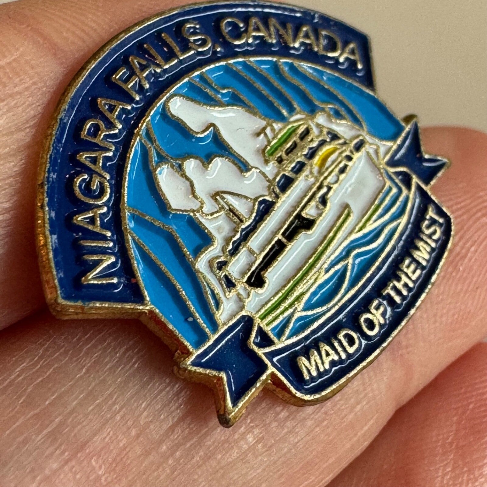 Niagara Falls Canada "Maid of the Mist" Enamel Souvenir Pin