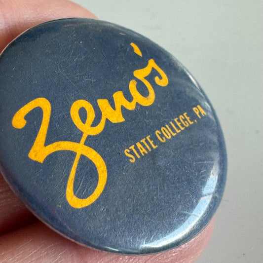 Vtg Zeno's Pub State College Pennsylvania Lapel Pin Button Penn State University