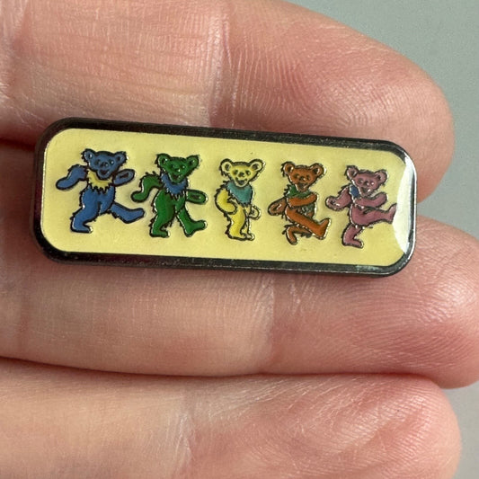 Grateful Dead Dancing Bears Pintrill Levi's Lapel Pin Rare