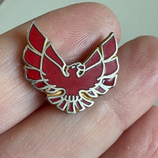 Vintage Pontiac Trans Am Firebird Enamel Logo Lapel Pin Tie Tack Hood Ornament
