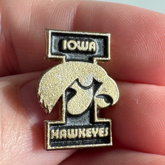 Vintage University of Iowa Hawkeyes Enamel Lapel Pin Large I 
