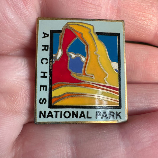 Arches National Park Souvenir Enamel Lapel Pin Colorful Delicate Arch