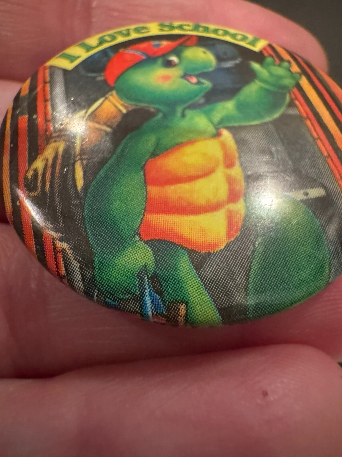 1985 Franklin I Love School Scholastic Pin Button