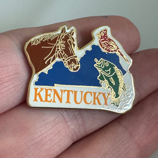 Kentucky Horse, Fish & Cardinal State Lapel Pin – USA