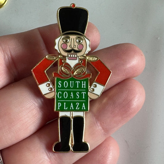 Vintage South Coast Plaza Lapel Pin Nutcracker Toy Soldier