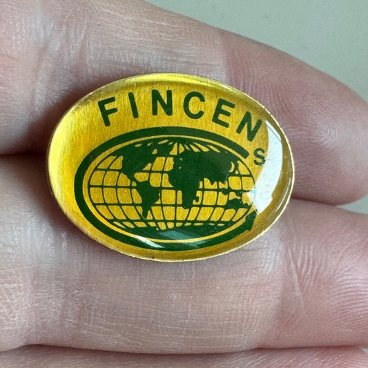 Treasury Department FINCEN Financial Crimes Enforcement Network Lapel Hat Pin