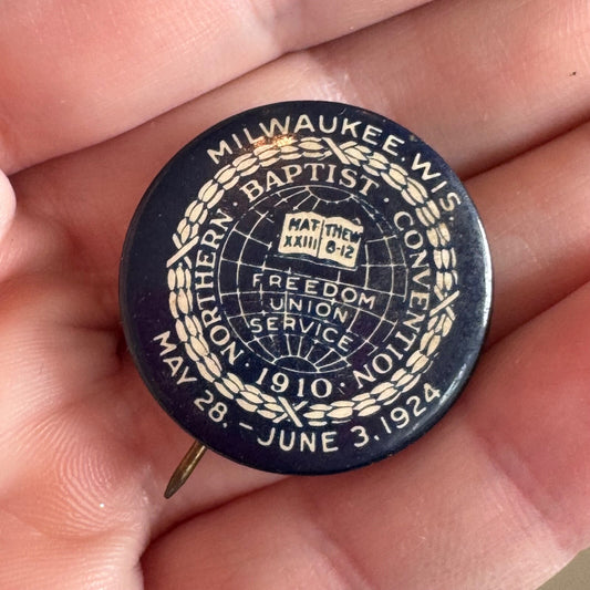 1924 Northern Baptist Convention Milwaukee Lapel Pin
