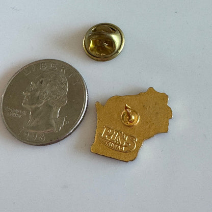 Vintage Wisconsin Bell Telephone Logo Enamel Lapel Pin Telecom Blue
