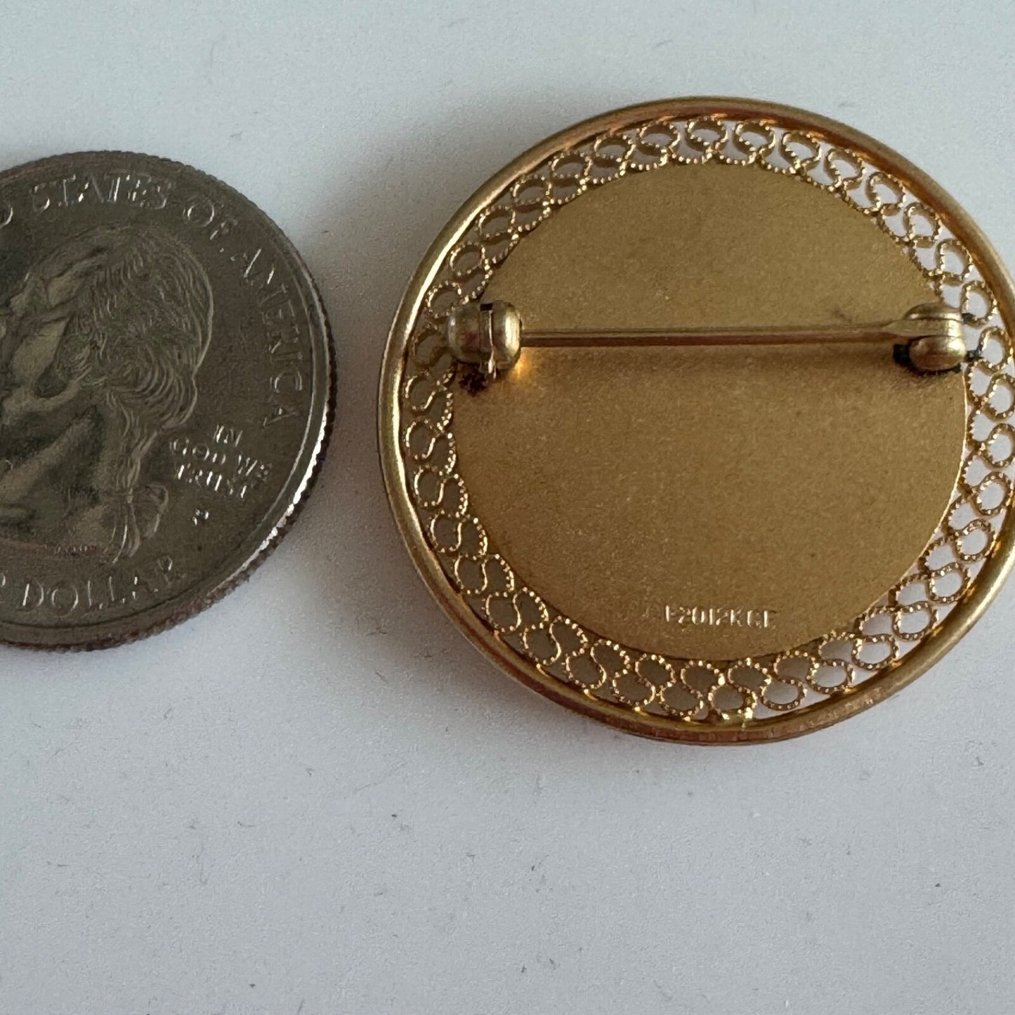 Vtg Caesar Rodney 1/20 12k GF Lapel Pin Brooch Sons of the American Revolution