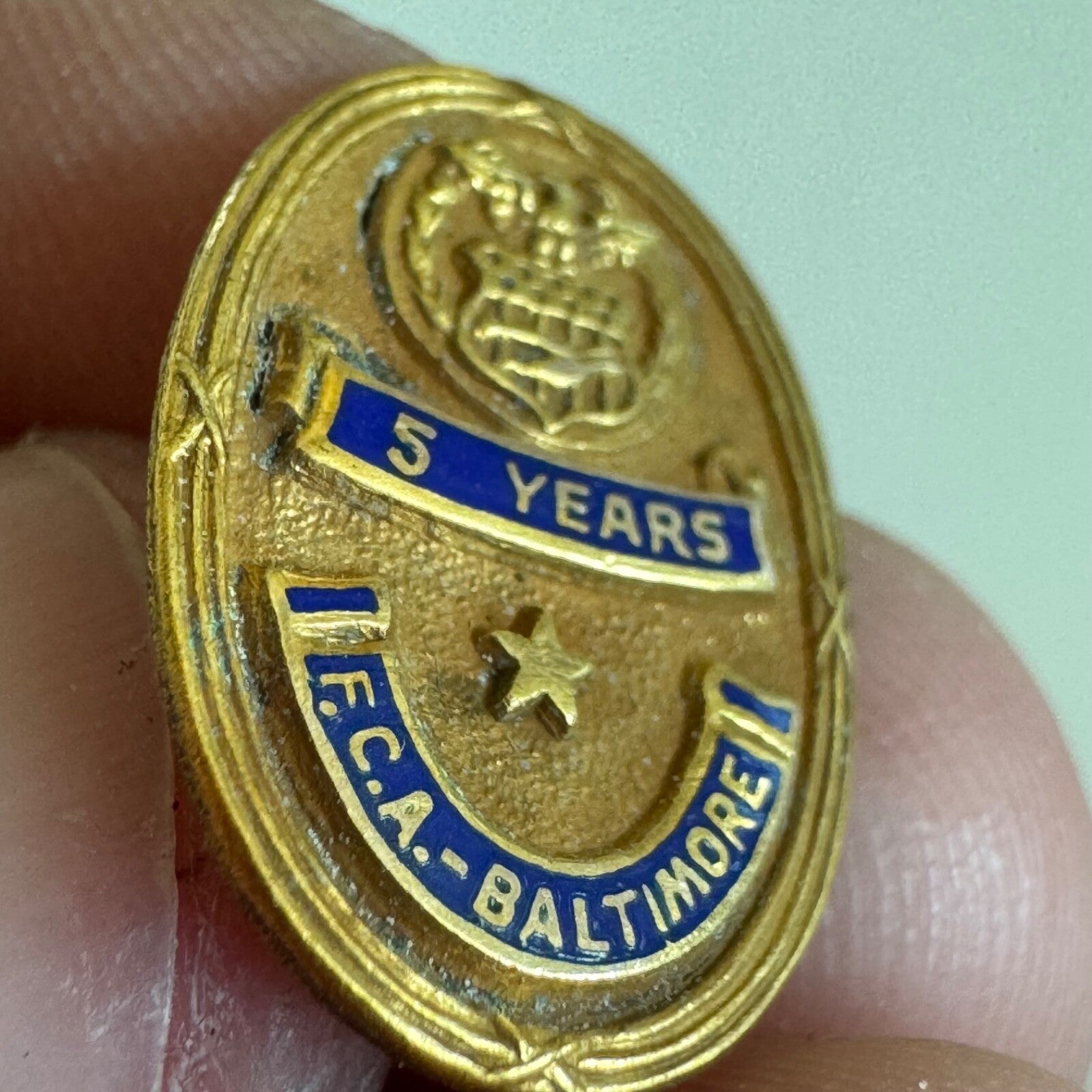 Vtg Farm Credit Administration Baltimore 5 Year Service Pin 1/10 10k GF F.C.A.
