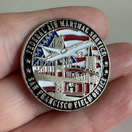 Federal Air Marshal Service San Francisco Field Office Enamel Lapel Pin 