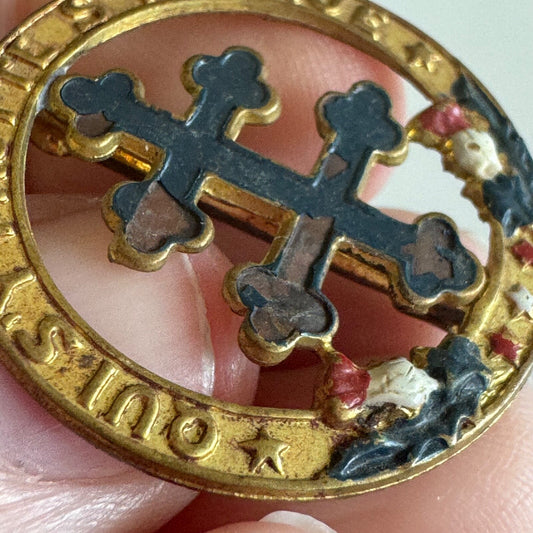 Qui s'y Frotte s'y Pique WWII WWI French Liberation Lorraine Cross