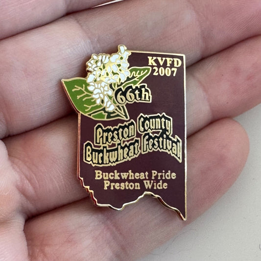 66th Preston County Buckwheat Festival KVFD 2007 Lapel Pin West Virginia