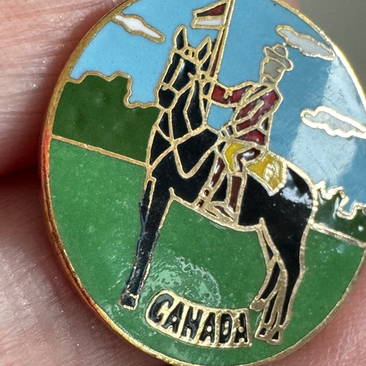 Vintage Canada Souvenir Lapel Pin RCMP Royal Canadian Mounted Police Mountie