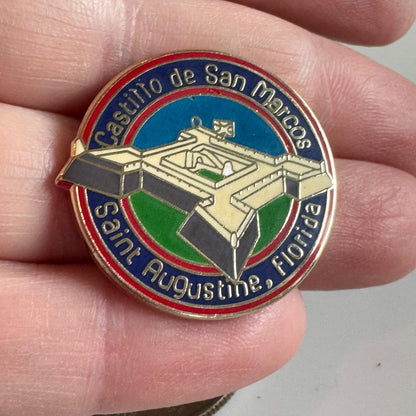 Vtg Castillo de San Marcos National Monument Saint Augustine Florida Lapel Pin