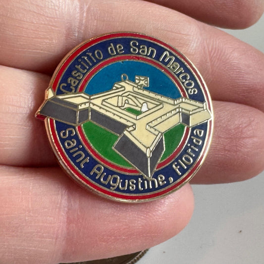Vtg Castillo de San Marcos National Monument Saint Augustine Florida Lapel Pin