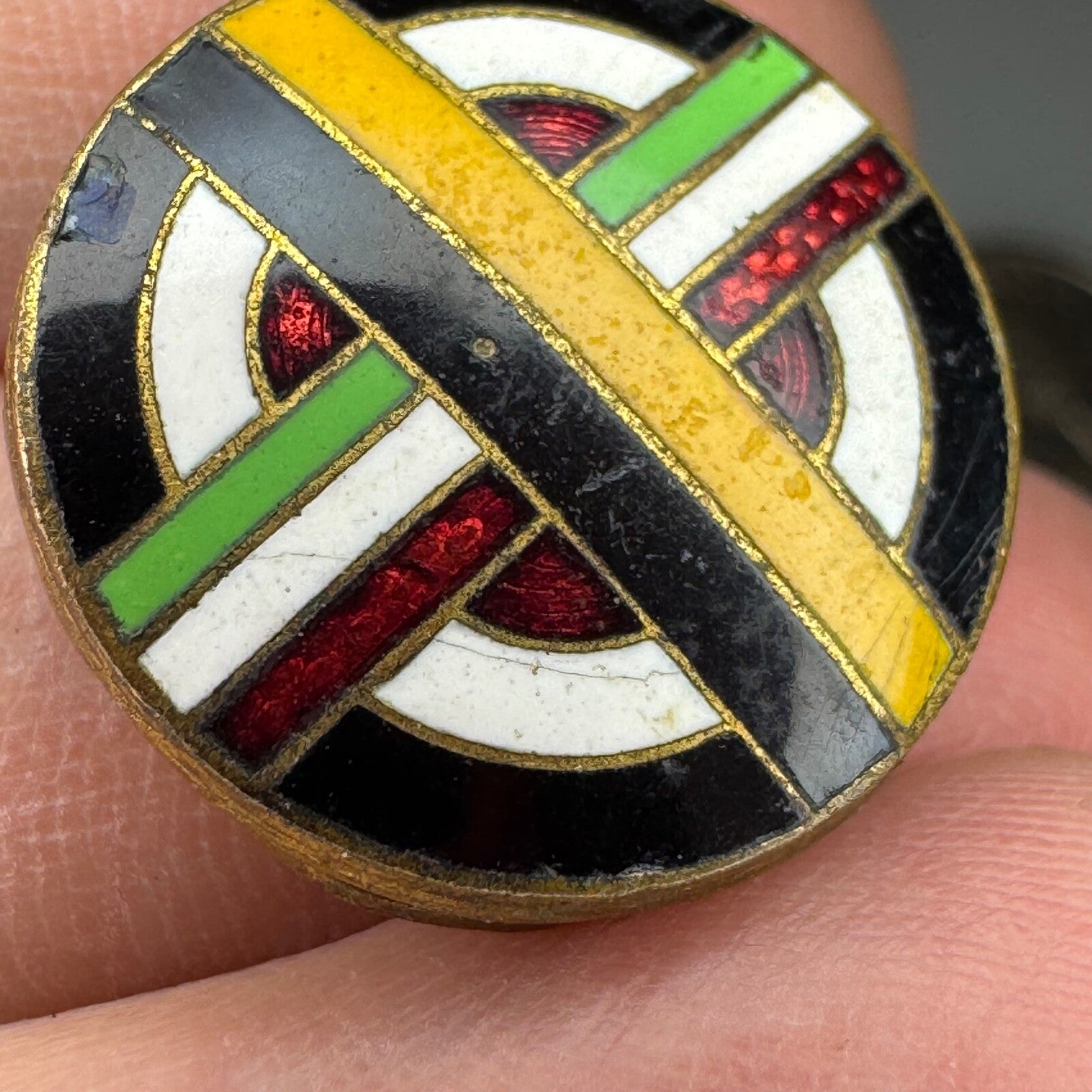 WWII Axis Powers Lapel Stud Germany Italy Japan Cloisonne Pin Stoger