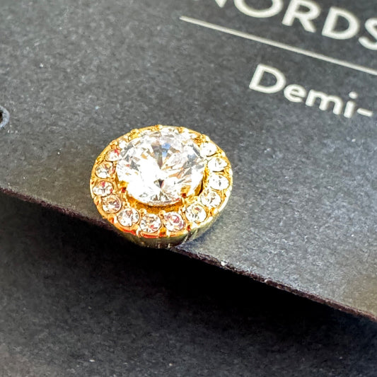 Nordstrom Halo Cubic Zirconia Stud Earrings New On Card Pierced $98