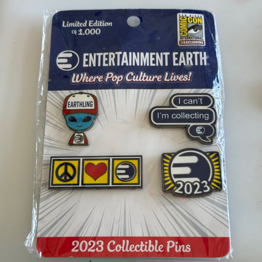 2023 ComicCon Entertainment Earth Limited Edition Lapel Pin Set