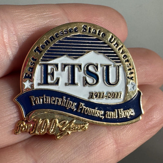 East Tennessee State University ETSU 100 Years Lapel Pin 2011