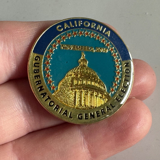 2010 California Gubernatorial General Election Lapel Pin