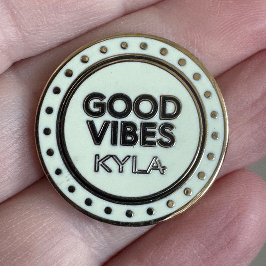 RARE Good Vibes Kyla Hard Kombucha Lapel Pin