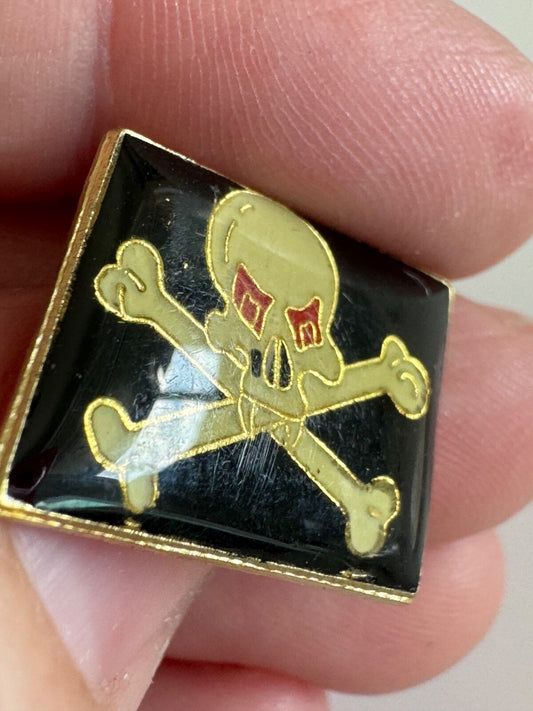 Vintage Pirate Flag Jolly Roger Lapel Pin Skull Crossbones