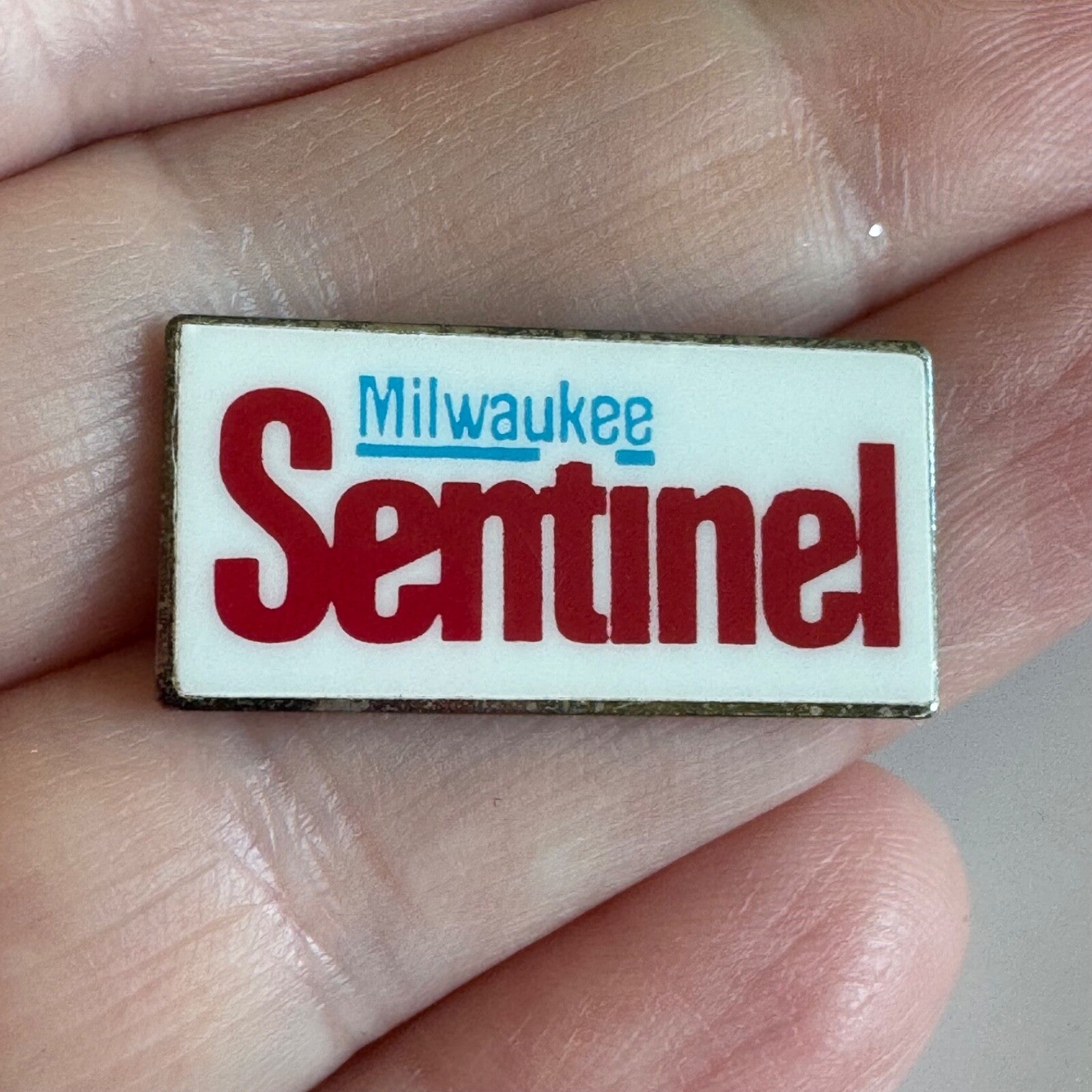Vintage Milwaukee Sentinel Lapel Pin Newspaper RARE