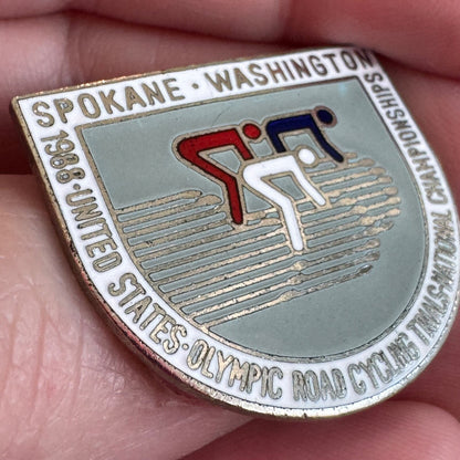 1988 UNITED STATES OLYMPIC ROAD CYCLING CHAMPIONSHIPS SPOKANE WA LAPEL PIN