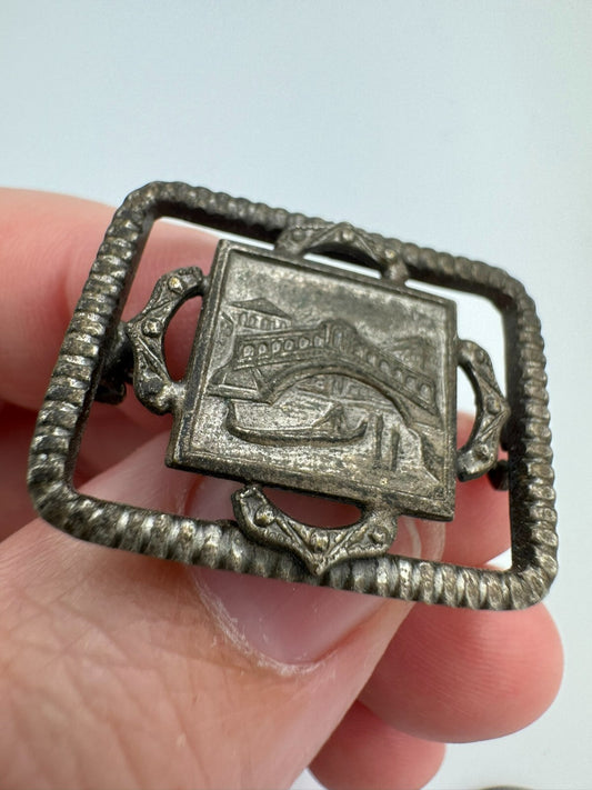 Vintage Travel Pin Badge VENEZIA ITALY VENICE Brooch Ornate
