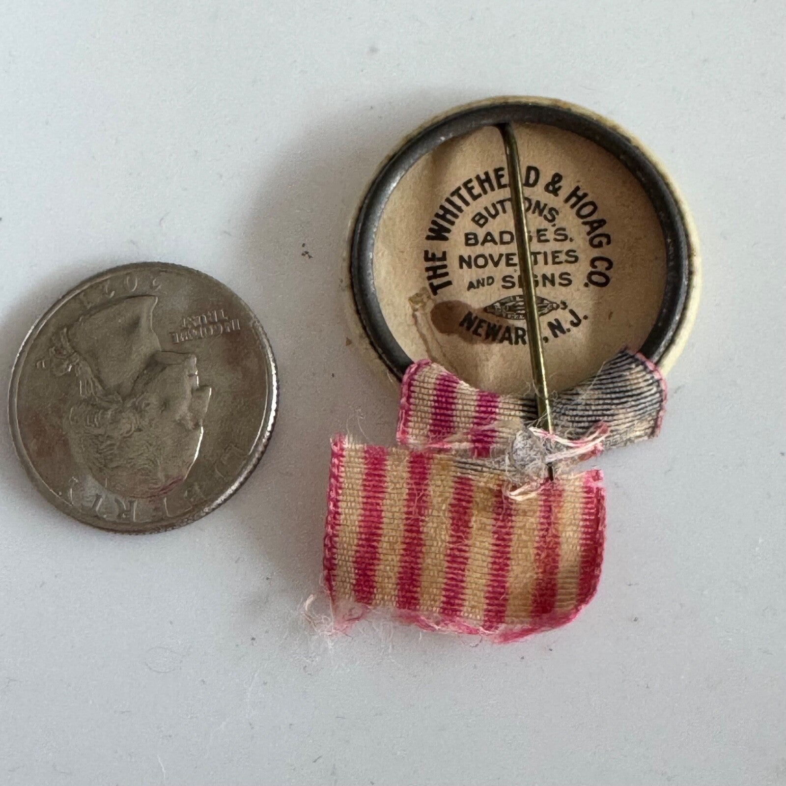 Antique 1916 Labor Day Lapel Pin Justice to All Union Omnia Vincit