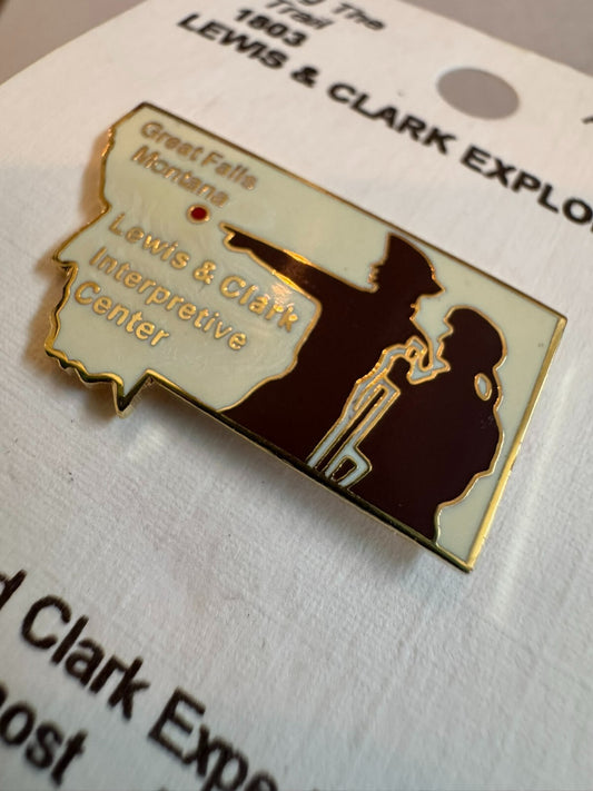 Vintage Great Falls Montana Lewis and Clark Interpretive Center Lapel Pin