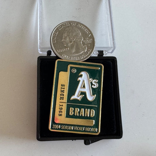 2004 Oakland A's Brand Season Ticket Holder Lapel Pin New in Box