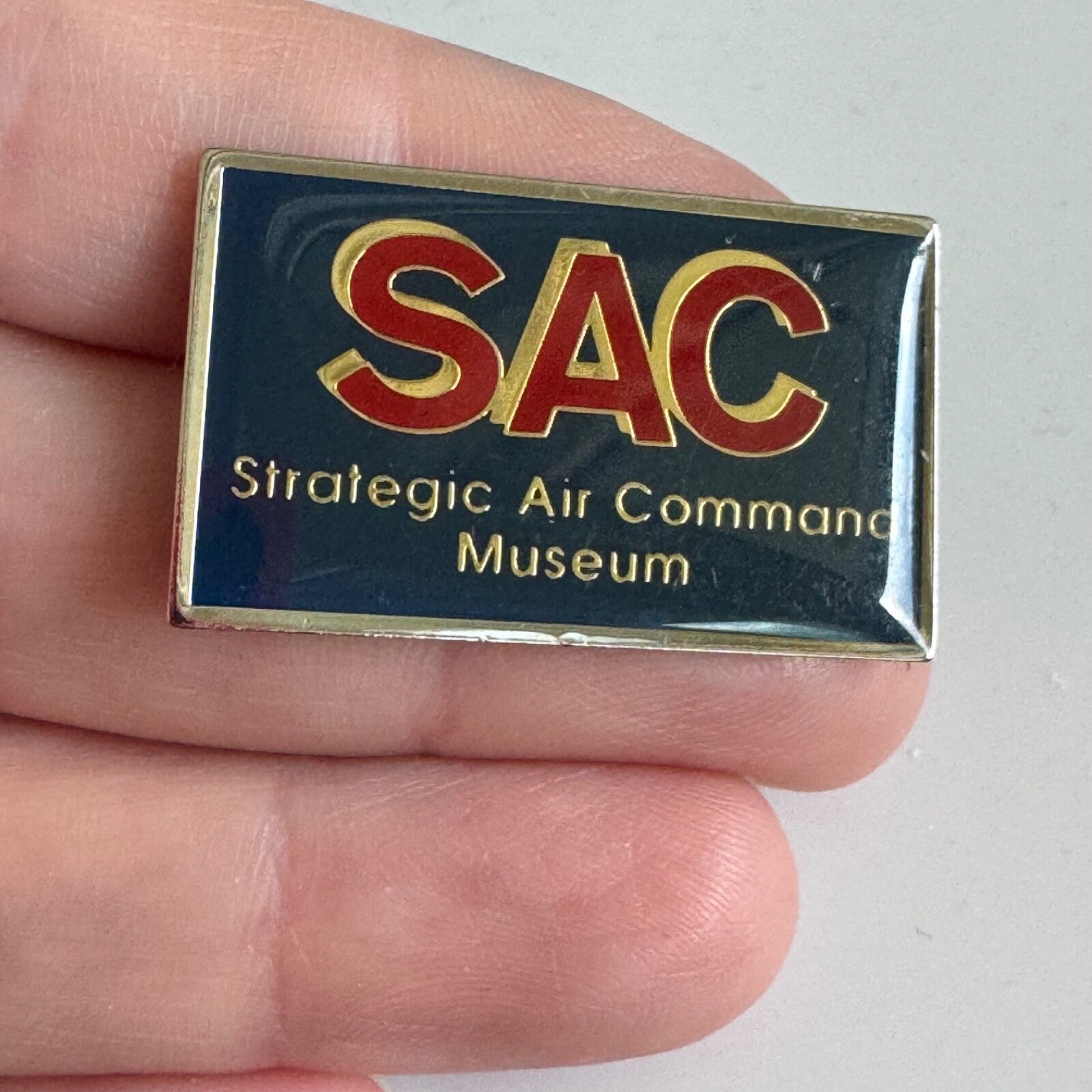 Vintage Strategic Air Command Museum Lapel Pin Nebraska SAC RARE
