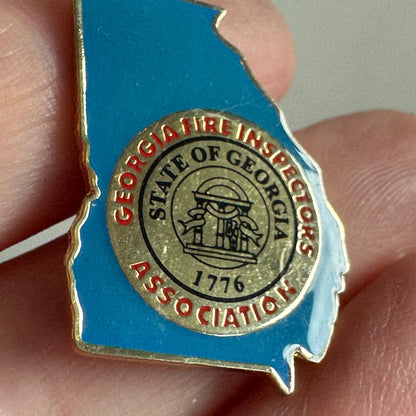 Vintage Georgia Fire Inspectors Association Lapel Pin 