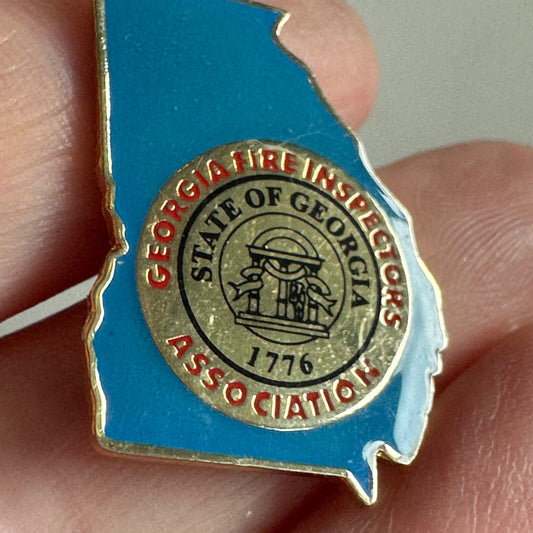 Vintage Georgia Fire Inspectors Association Lapel Pin 