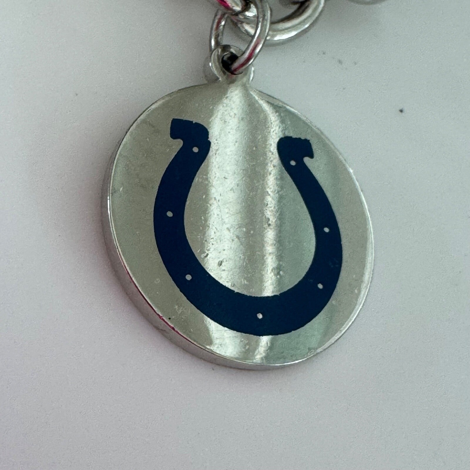 Vintage Indianapolis Colts Silver Tone Charm Bracelet