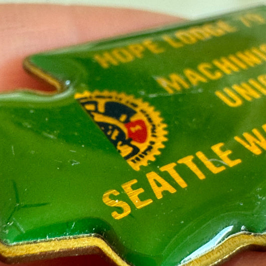 Vintage Hope Lodge 79 Machinist Union Seattle Washington Lapel Pin IAM