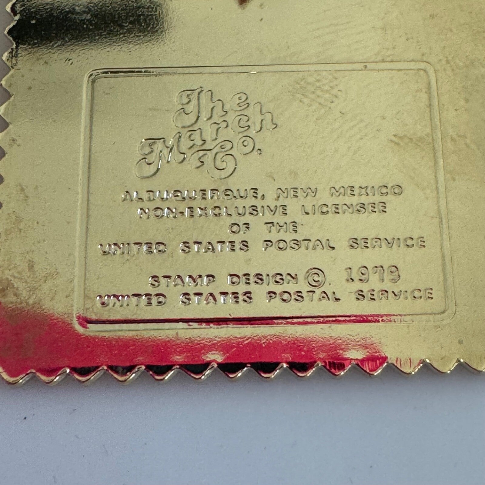 Vintage Folk Art US Postage Stamp Metal Lapel Pin 1979 Rare