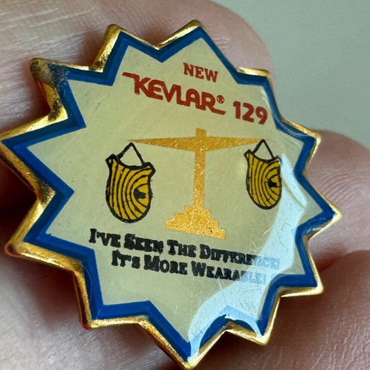 Vintage Kevlar 129 Lapel Pin DuPont Advertising