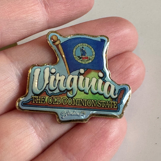 Vintage Virginia The Old Dominion State Souvenir Tourist Lapel Pin
