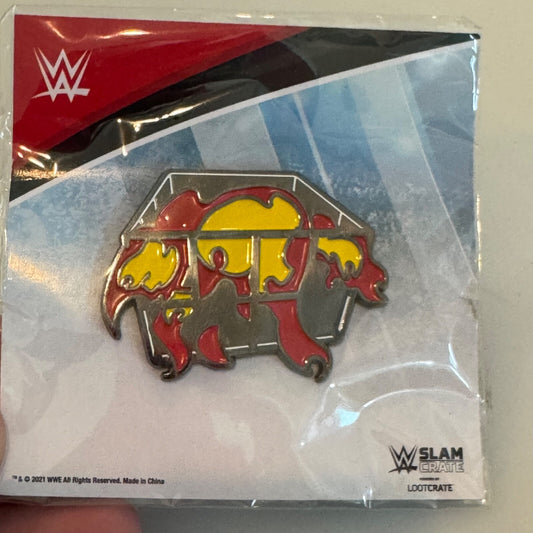 WWE Slam Crate Hell in a Cell Lapel Pin New on Card Lootcrate