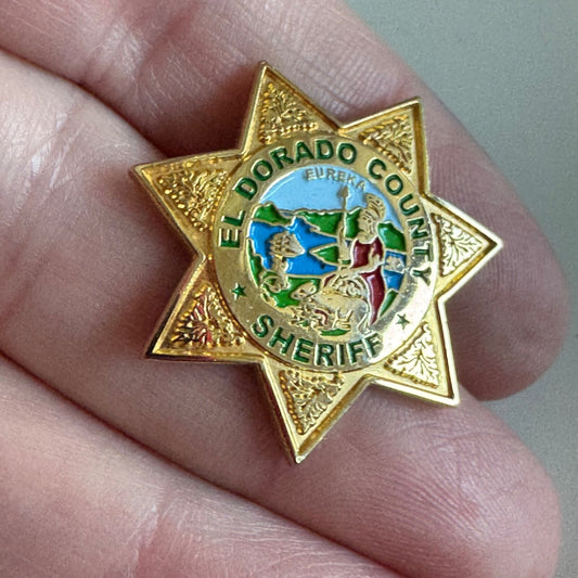 Vintage El Dorado County Sheriff Eureka Lapel Pin Badge