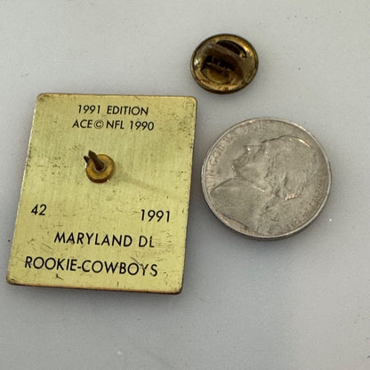 Vintage Dallas Cowboys Russell Maryland Lapel Pin 1991 ACE MVP NFL