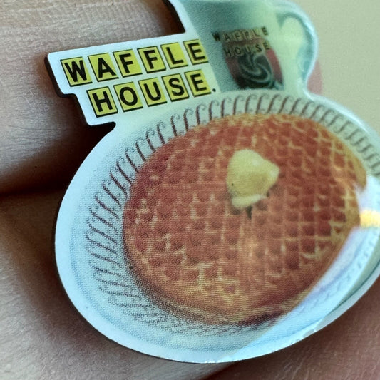 Waffle House New Old Stock Lapel Pin Waffle Coffee Photo Realist